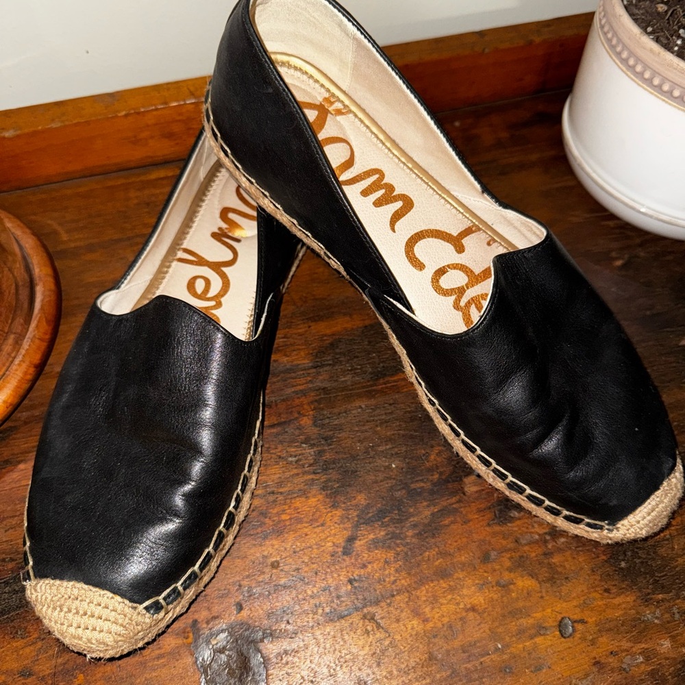 Sam Edelman Black Espadrille Flats size 9.5